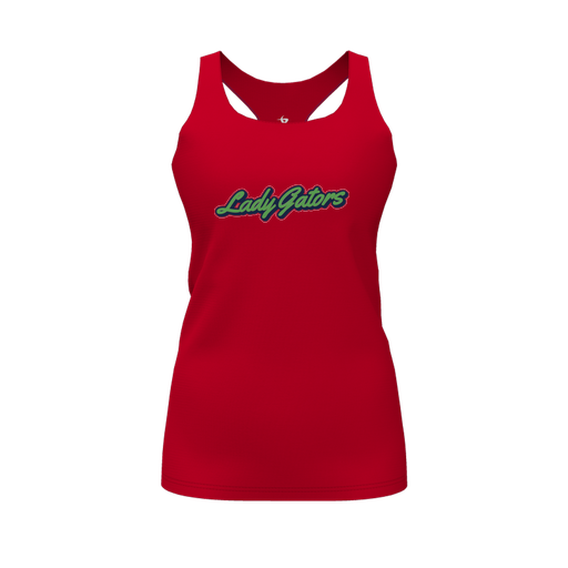 [CUS-DFW-RCBK-PER-RED-FYS-LOGO1] Racerback Tank Top (Female Youth S, Red, Logo 1)