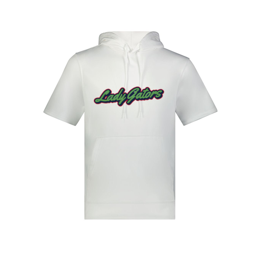 [6871.005.S-LOGO1] Men's Dri Fit Short Sleeve Hoodie (Adult S, White, Logo 1)