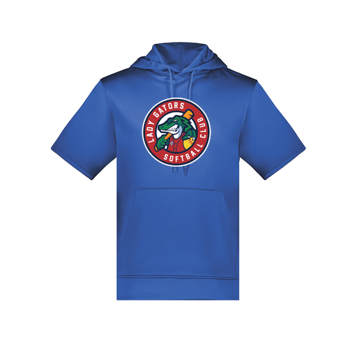 [6871.060.S-LOGO3] Men's Dri Fit Short Sleeve Hoodie (Adult S, Royal, Logo 3)
