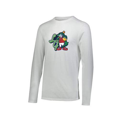 [FTLCUBWH-AXS-LOGO2] Decker Men's Tri-Blend T-Shirt - Long Sleeve (Adult XS, White, Logo 2)