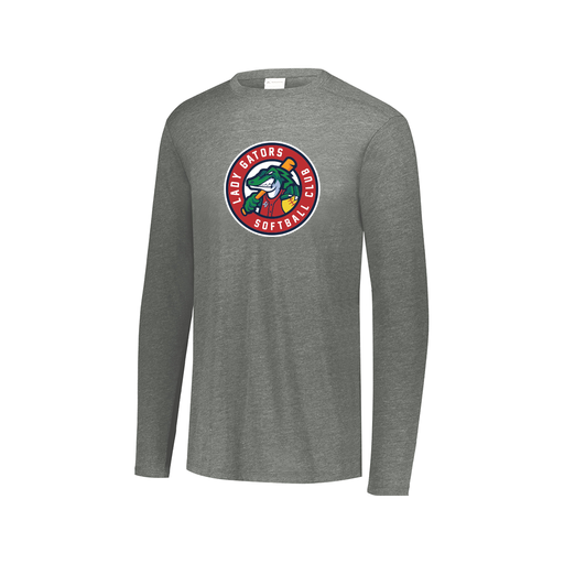 [FTLCUBGY-AXS-LOGO3] Decker Men's Tri-Blend T-Shirt - Long Sleeve (Adult XS, Gray, Logo 3)