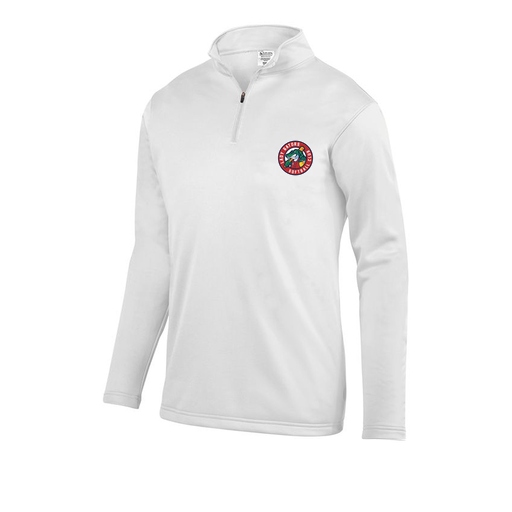 [DFW-FFQZ-WHT-AS-LOGO3] Decker Men's FlexFleece 1/4 Zip (Adult S, White, Logo 3)