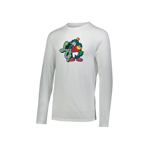 [FTLCUBWH-YS-LOGO2] Decker Youth Tri-Blend T-Shirt - Long Sleeve (Youth S, White, Logo 2)