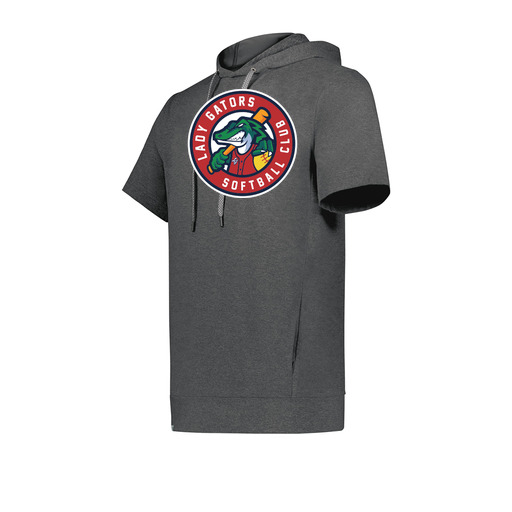 [222605-GRY-YS-LOGO3] YOUTH VENTURA SOFT KNIT SHORT SLEEVE HOODIE (Youth S, Gray, Logo 3)