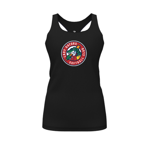 [CUS-DFW-RCBK-PER-BLK-FYS-LOGO3] Racerback Tank Top (Female Youth S, Black, Logo 3)