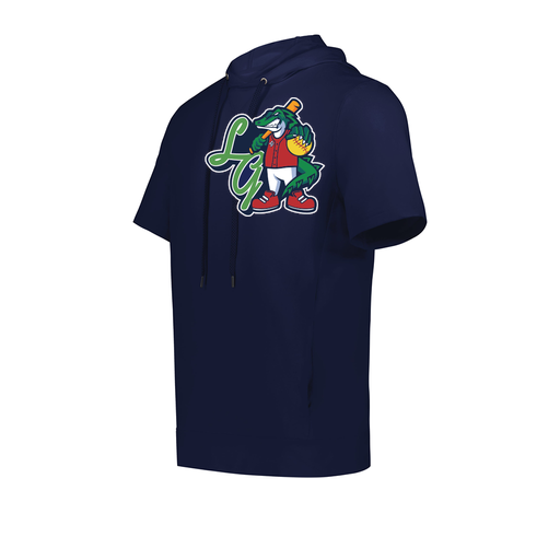 [222605.065.S-LOGO2] YOUTH VENTURA SOFT KNIT SHORT SLEEVE HOODIE (Youth S, Navy, Logo 2)