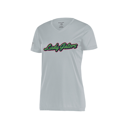 [222820.099.S-LOGO1] Ladies Movement Dri Fit Shirt (Female Adult S, Silver, Logo 1)