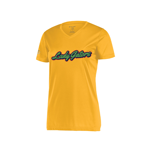 [222820.023.S-LOGO1] Ladies Movement Dri Fit Shirt (Female Adult S, Athletic Gold, Logo 1)