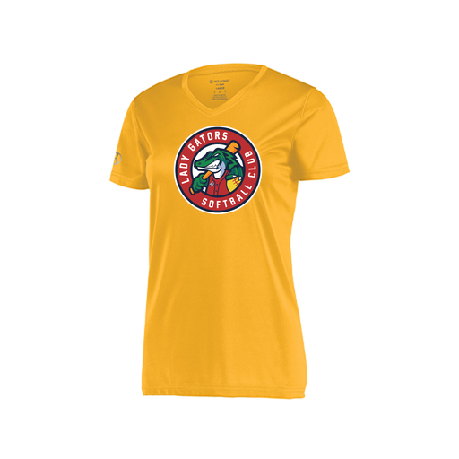 [222820.023.S-LOGO3] Ladies Movement Dri Fit Shirt (Female Adult S, Athletic Gold, Logo 3)